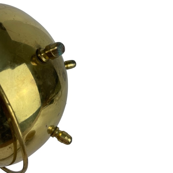 Vintage 60s Brass Fire Starter Pot Mortar And Pestle Cauldron Gold - Picture 8 of 11